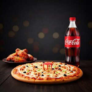1 Medium Pizza, 5 Hot Wings & 1 ltr Drink