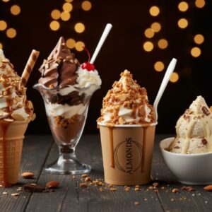 ALMONDS TOPPING - SOFT SERVE (Cone-CUP)
