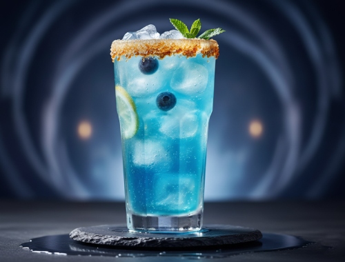 BLUE LAGOON- Mocktails (sunset Ice on the Rock )
