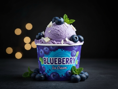 BLUEBERRY ice cream