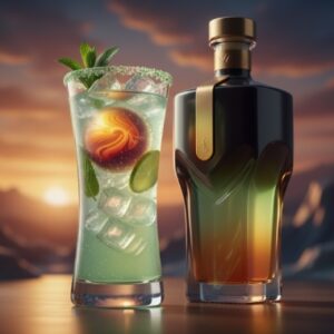 MINT MARGARITA- Mocktails (sunset Ice on the Rock )