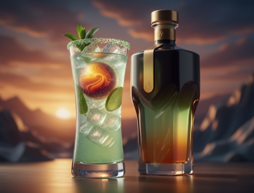 MINT MARGARITA- Mocktails (sunset Ice on the Rock )