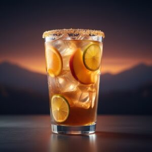 PEACH CITRUS- Mocktails (sunset Ice on the Rock )