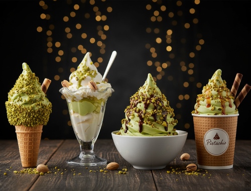 PISTACHIO TOPPING - SOFT SERVE (Cone-CUP)