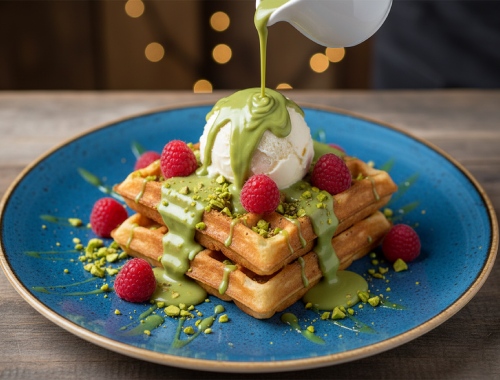 PISTACHIO WAFFLES